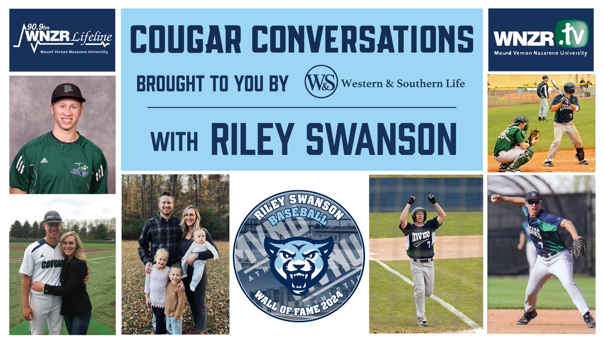 WNZR 90.9 FM (@wnzr_fm) on Twitter photo WNZR shares a special Cougar Conversation with <a href="/mvnu1968/">Mount Vernon Nazarene University</a> 2016 graduate, Riley Swanson who played for the <a href="/MVNUBaseball/">MVNU Baseball</a> . Riley will be inducted into the Cougar Wall of Fame during Homecoming. He shares memories, life updates and gratitude to MVNU.
soundcloud.com/wnzr/sets/wnzr… WNZR shares a special Cougar Conversation with <a href="/mvnu1968/">Mount Vernon Nazarene University</a> 2016 graduate, Riley Swanson who played for the <a href="/MVNUBaseball/">MVNU Baseball</a> . Riley will be inducted into the Cougar Wall of Fame during Homecoming. He shares memories, life updates and gratitude to MVNU.
soundcloud.com/wnzr/sets/wnzr…
