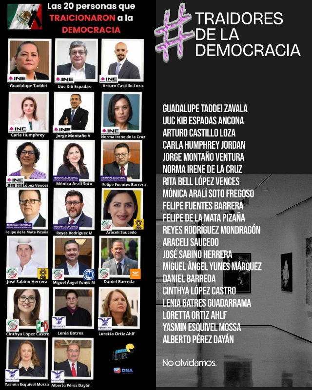 #TraidoresDeLaDemocracia

Listo para compartir en grupos y redes sociales...

Pd. #TraidoresDeLaDemocracia, ¿Te unes?

Por favor comenta y comparte.

Gracias