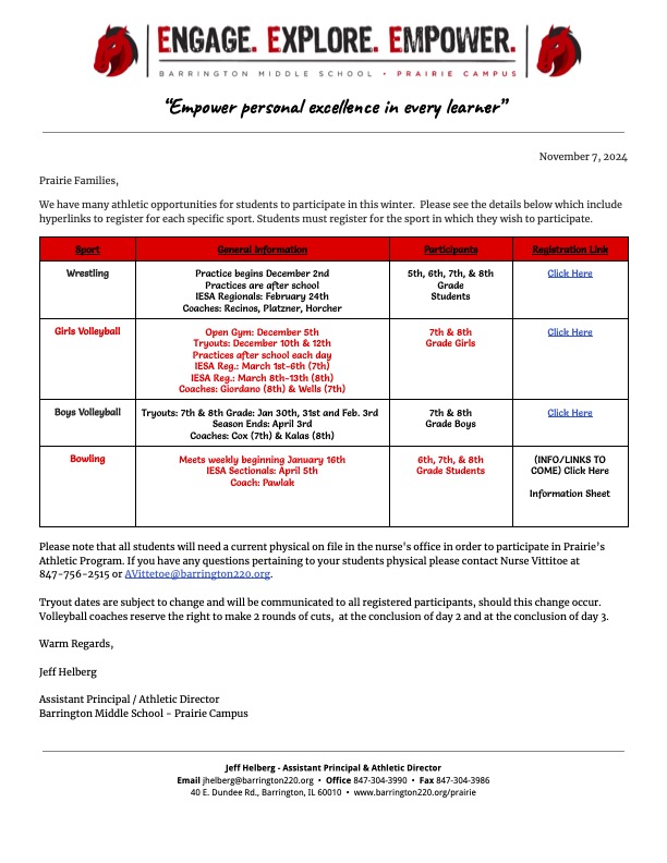 <a href="/Prairie220/">BMS Prairie Campus</a> <a href="/Prairie220/">BMS Prairie Campus</a>
Late Winter Athletics Registrations are now open! Bowling information/registration will be posted and available soon. Please follow link for live doc with updates. 
docs.google.com/document/d/1pe…
