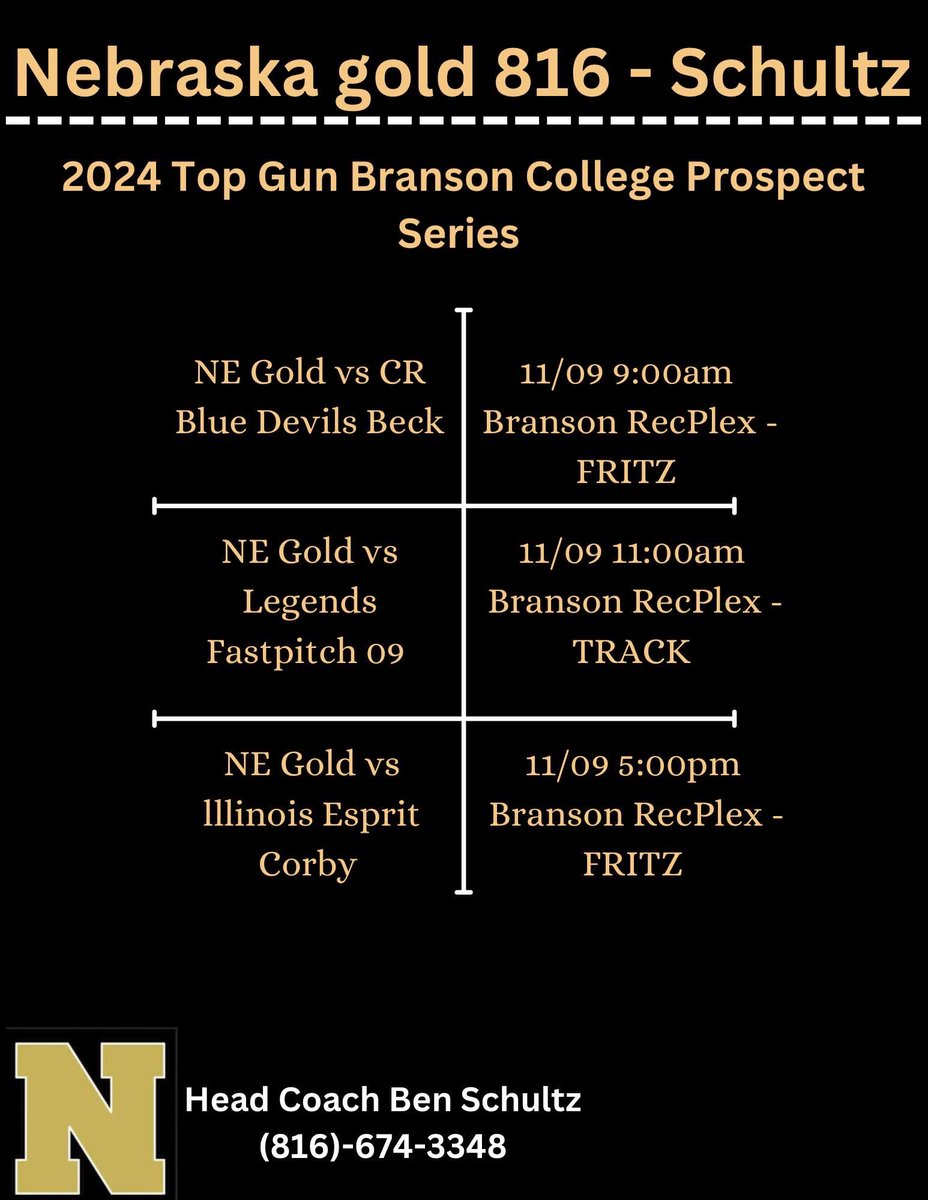 addie_beck02's tweet photo. we’re headed to Branson this week! here’s the schedule! @nebraskagold816 https://t.co/ymbBnQJaCH