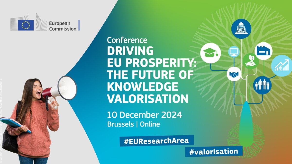 🎉Exciting line-up for our flagship #Knowledgevalorisaton event!

Join international experts for sessions on business-academia partnerships, citizen science or the role of standards.

Network, ask questions and engage with the EU R&amp;I community.

👉 europa.eu/!QDGb64
