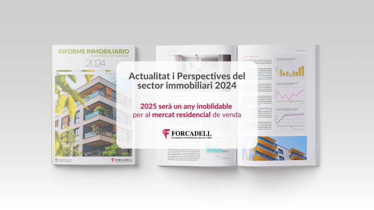 El mercat residencial de venda viurà un 2025 inoblidable, segons l'informe de Forcadell i la <a href="/unibarcelona/">Universitat de Barcelona</a>. 📈🏠

👉 Consulta totes les conclusions: forcadell.com/ca/2025-sera-u…

#Forcadell1958 #ForcadellUB2024 #InformeForcadell #Immobiliària #habitatge
