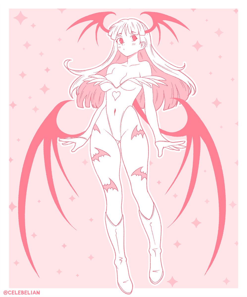celebelian's tweet photo. Morrigan but super cutie 🥺 https://t.co/FCkZwFnWDR