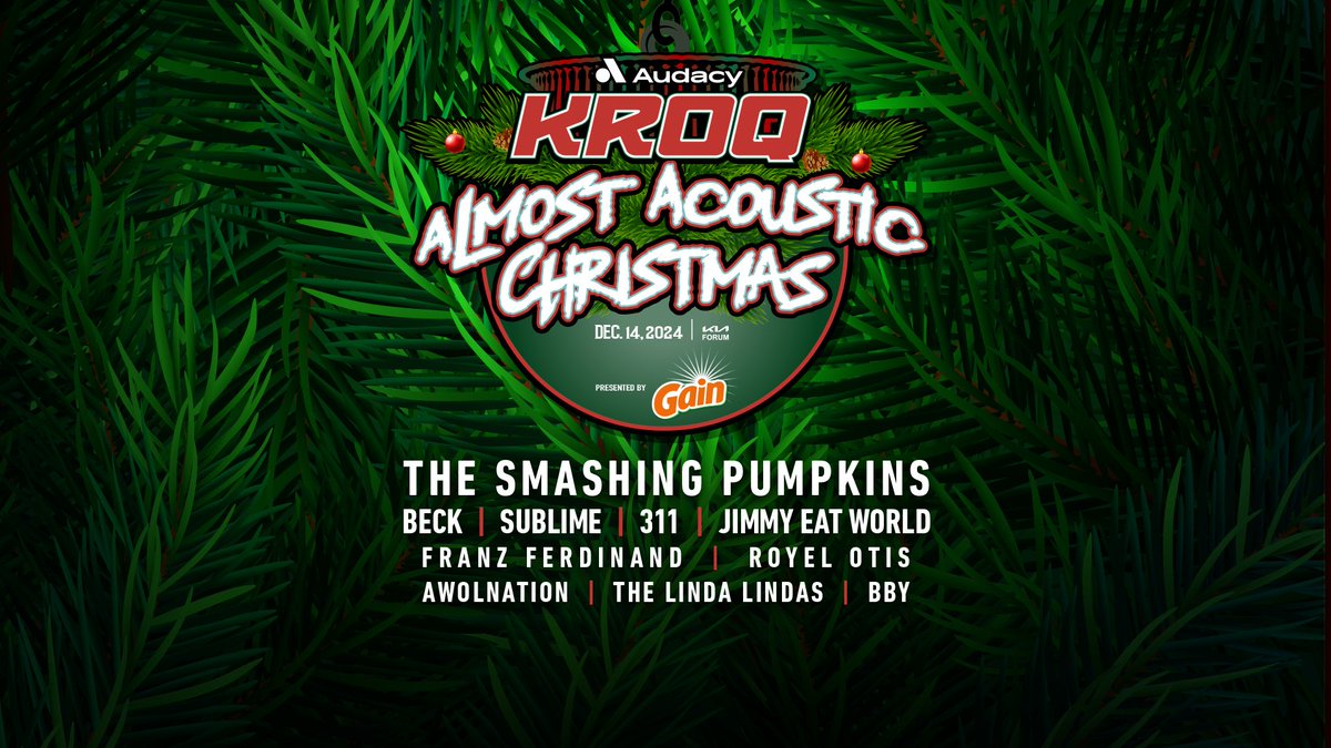 KROQ have supported Sublime since the very beginning, so we were beyond stoked to get the invitation to perform at Almost Acoustic Christmas this year! Tickets go on sale Friday, November 15th at 12pm PT at kroq.com/xmas. 

#KROQ #kroqxmas