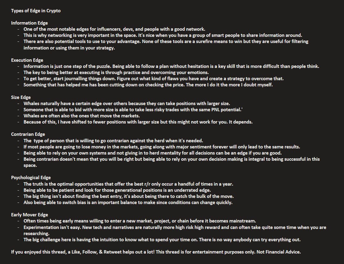 Types of Edge in crypto