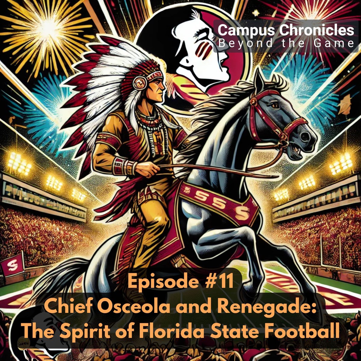 BeyondTheGamePod (@ccbeyondthegame) on Twitter photo 🔥 Chief Osceola & Renegade are here! Explore FSU’s fiercest tradition in Episode 11. Thirsty for legends?
🎧 bit.ly/3XvdZ54
#ChiefOsceola #Renegade #FSUTraditions #PodcastLife #ThirstForKnowledge <a href="/DeionSanders/">COACH PRIME</a> <a href="/Jaboowins/">Jameis Winston</a> @LeeCorsoESPN 🔥 Chief Osceola & Renegade are here! Explore FSU’s fiercest tradition in Episode 11. Thirsty for legends?
🎧 bit.ly/3XvdZ54
#ChiefOsceola #Renegade #FSUTraditions #PodcastLife #ThirstForKnowledge <a href="/DeionSanders/">COACH PRIME</a> <a href="/Jaboowins/">Jameis Winston</a> @LeeCorsoESPN