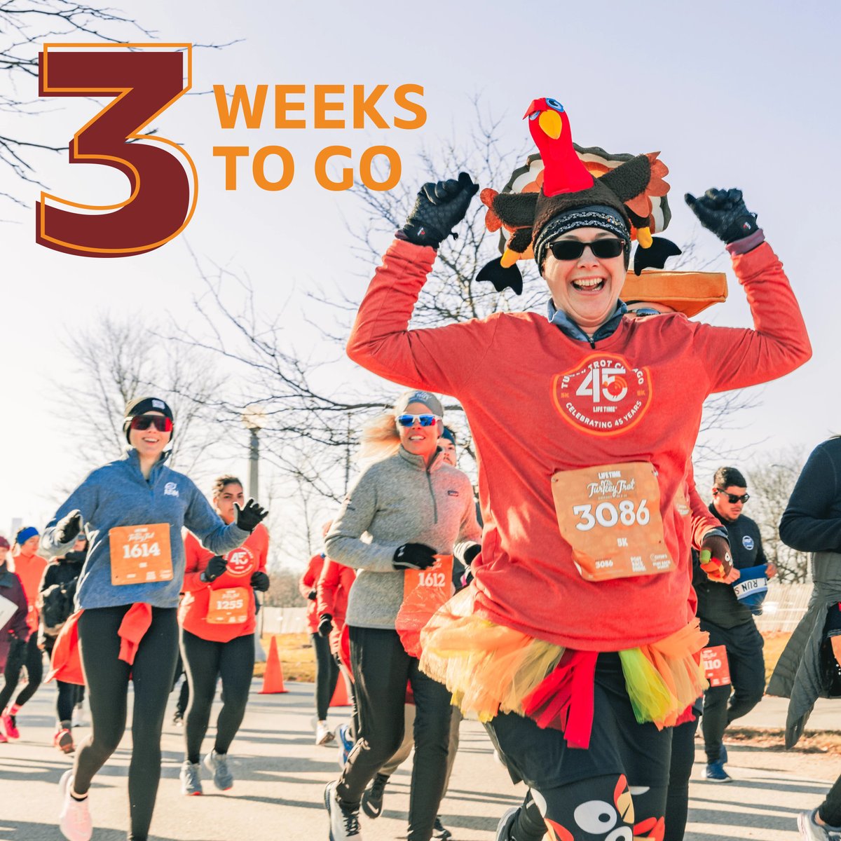 TurkeyTrot_Chi's tweet image. Can you believe we're just 3 weeks away from the @LifeTime_Life Turkey Trot Chicago? Can't wait to see all of your amazing families out there—let's make this Turkey Trot the best one yet! 
-
#TurkeyTrotChicago #5K #8K #KidsRun #Thanksgiving #RaceWithLifeTime #LTAthleticEvents