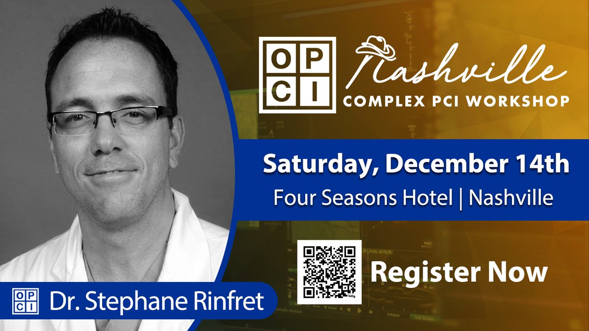 OPCI (@opcilive) on Twitter photo Faculty Shout Out: We're thrilled to welcome
<a href="/RinfretStephane/">Stéphane Rinfret, MD SM</a> as faculty for the OPCI Complex PCI Workshop @ Four Seasons Nashville! 👏 Dr. Rinfret will share his expert guidance in the hands-on sessions.
Join us for Free Registration + Special Incentive: Complimentary Lead Faculty Shout Out: We're thrilled to welcome
<a href="/RinfretStephane/">Stéphane Rinfret, MD SM</a> as faculty for the OPCI Complex PCI Workshop @ Four Seasons Nashville! 👏 Dr. Rinfret will share his expert guidance in the hands-on sessions.
Join us for Free Registration + Special Incentive: Complimentary Lead