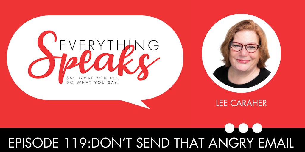 LeeCaraher's tweet image. “Don’t let being right get in the way of doing what’s right.” This episode of Everything Speaks covers #angryemails and why it is important to take a deep breath before responding. Learn more: #businesscommunications bit.ly/4fbywSA