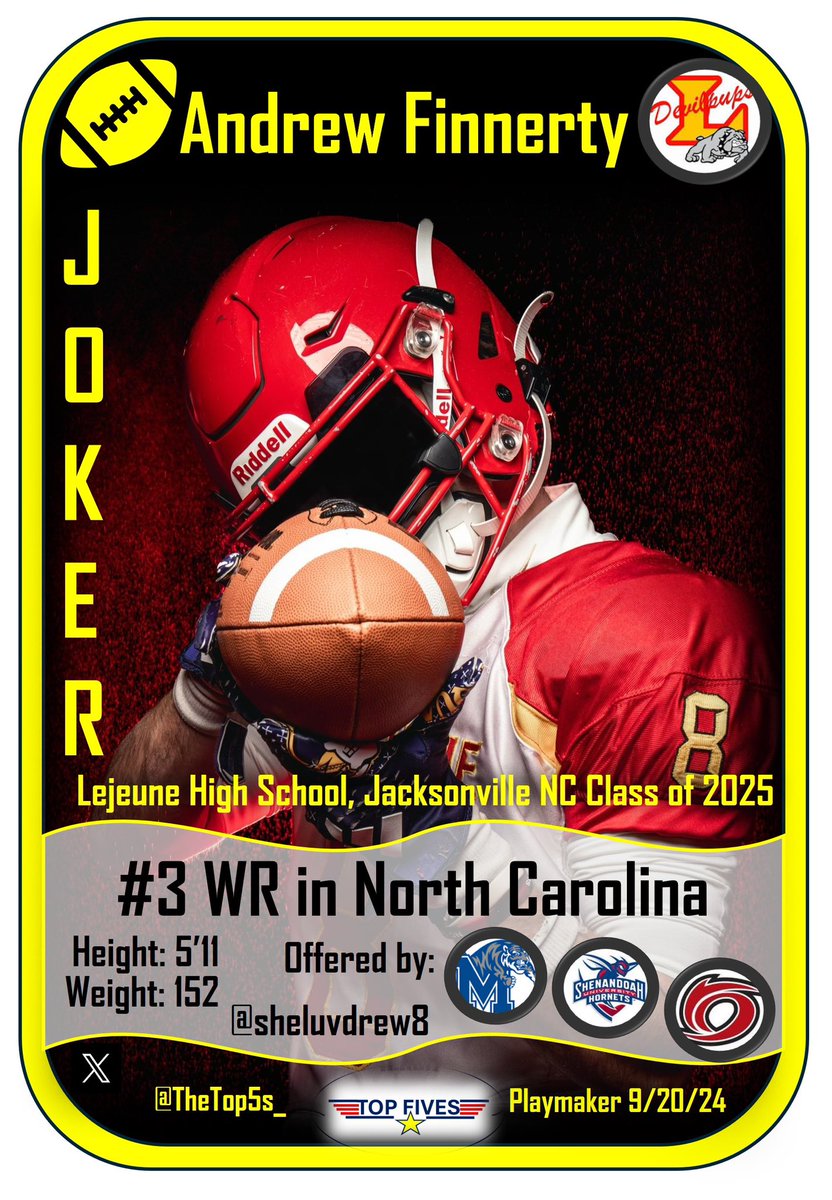 <a href="/sheluvdrew8/">Andrew “Joker” Finnerty🌟🌟</a> <a href="/RyanMcManus15/">Ryan McManus</a> <a href="/Dyrell_Roberts/">Dyrell Roberts Sr.</a> <a href="/CoachAuerECU/">Aaron Auer</a> <a href="/coach_jdbaker/">John David Baker</a> 🔥🔥🔥🔥🔥 TOP 100 RECEIVING YARDS

Let’s go <a href="/sheluvdrew8/">Andrew “Joker” Finnerty🌟🌟</a> ! 

<a href="/CoachJimmieD/">Jimmie Dougherty</a>
<a href="/arbuckle_ben/">Ben Arbuckle</a>
<a href="/itsGundy/">Ryan Gunderson (aka Gundy)</a>
<a href="/CoachWillStein/">Will Stein</a>
<a href="/2mattmiller/">Matt Miller</a>
<a href="/_CoachGilbert/">Sterlin Gilbert</a>
<a href="/Coach__Osborne/">Tyler Osborne</a>
<a href="/CoachStutzmann/">Craig K. Stutzmann</a>
<a href="/Coachmattwade/">Matthew Wade</a>
<a href="/iamtedwhite/">Ted White</a>
<a href="/CoachLukeHuard/">Luke Huard</a>
<a href="/CoachMattyJ/">Matty J 🏹</a>
<a href="/Joey_thomas24_/">Joey Thomas</a>
<a href="/BrennanMarion4/">Coach Marion</a>
<a href="/Hayden_King12/">Hayden Kingston</a>