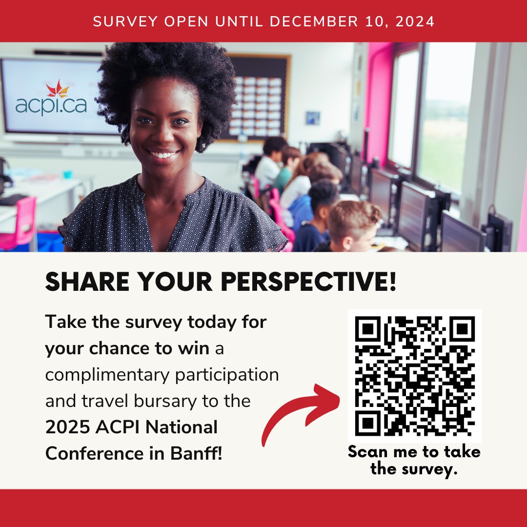 ACPI's Pan-Canadian Survey
Your voice matters, and today, we need you!

It is open until December 10, 2024. Fill the survey out here: fr.surveymonkey.com/r/acpiconsulta…