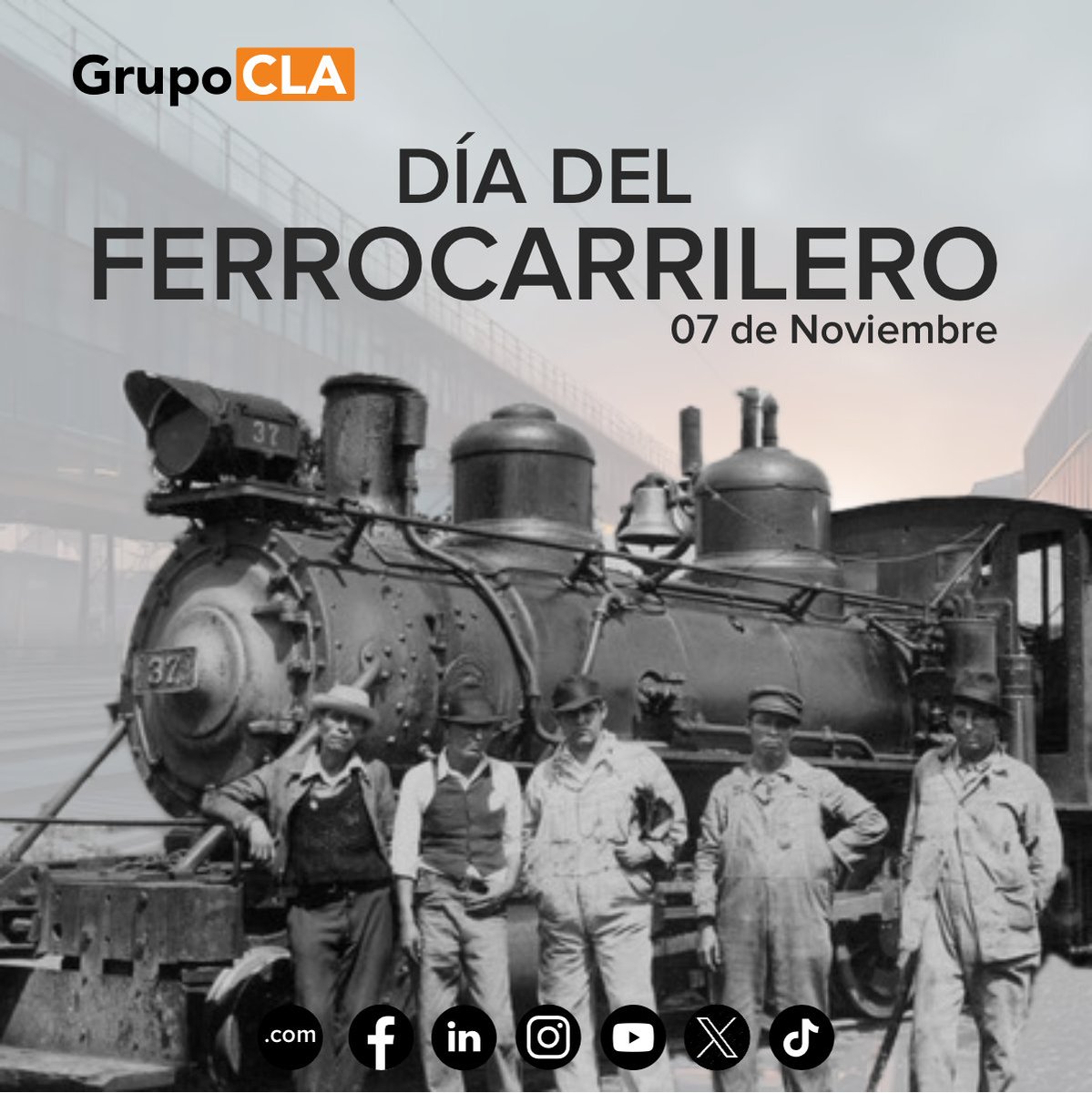 GrupoCLA's tweet photo. Conmemoramos a Jesús García "Héroe de Nacozari"🚂

En honor a un joven maquinista de 26 años que ofrendó su vida el 07 de noviembre de 1907 al sacar valientemente del pueblo de Nacozari Sonora, un tren cargado con dinamita que ya se estaba incendiando. https://t.co/MCGxWCYYfC