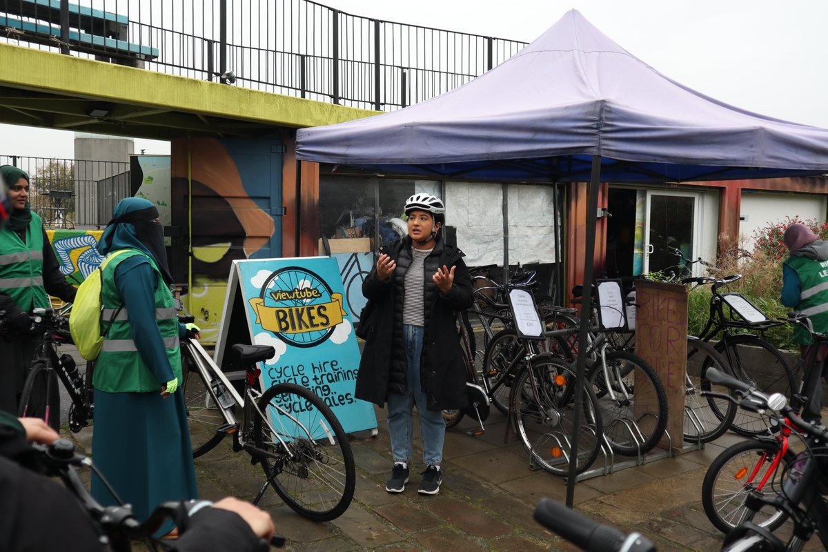 CycleSistersUK's tweet photo. 🚴‍♀️🌍 What an incredible day with Cycle Sisters &amp; @IslamicReliefUK for #MuslimClimateActionWeek! 🌱✨ Riding bikes is such a sustainable way to travel, and it’s fantastic to see so many women joining in for the planet! 💚 #CycleSisters #IslamicRelief https://t.co/SJaMBxXtwk