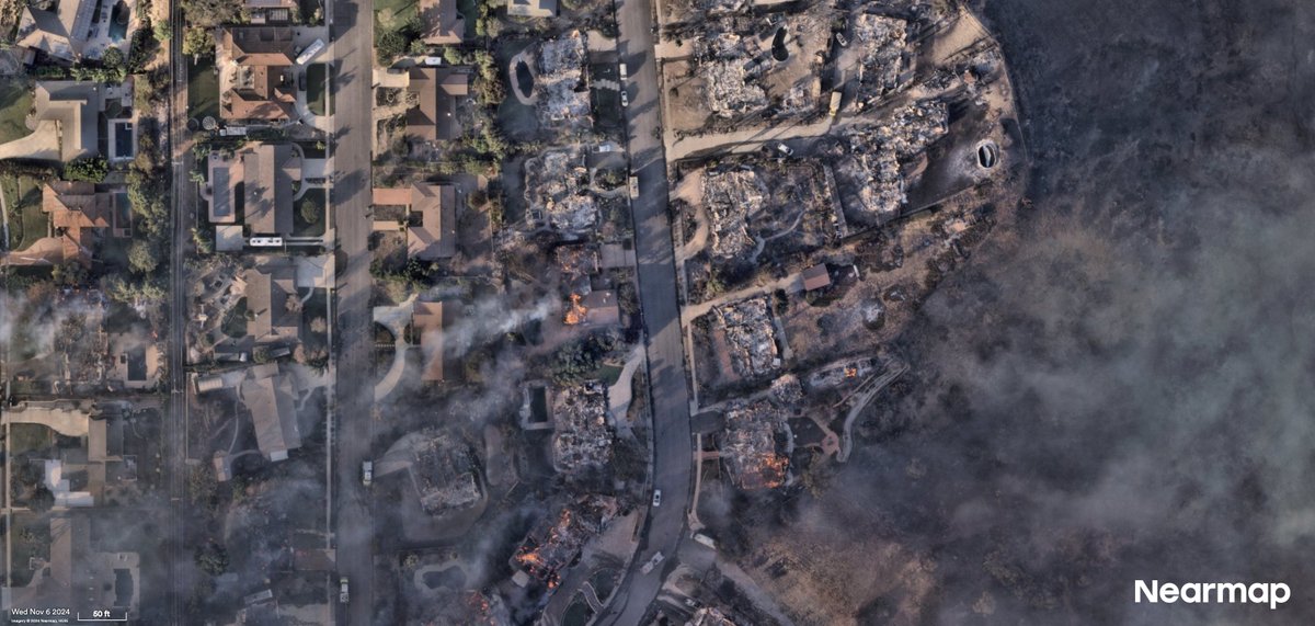nearmap's tweet photo. We’re capturing high-resolution imagery of the Mountain Fire burning in Camarillo, CA, to provide a clear view of the event. Our team will continue to monitor and update imagery as conditions evolve: https://t.co/dZfs1hv1NI #Wildfire #DisasterImagery #ImpactResponse https://t.co/UPJnbS1PcR