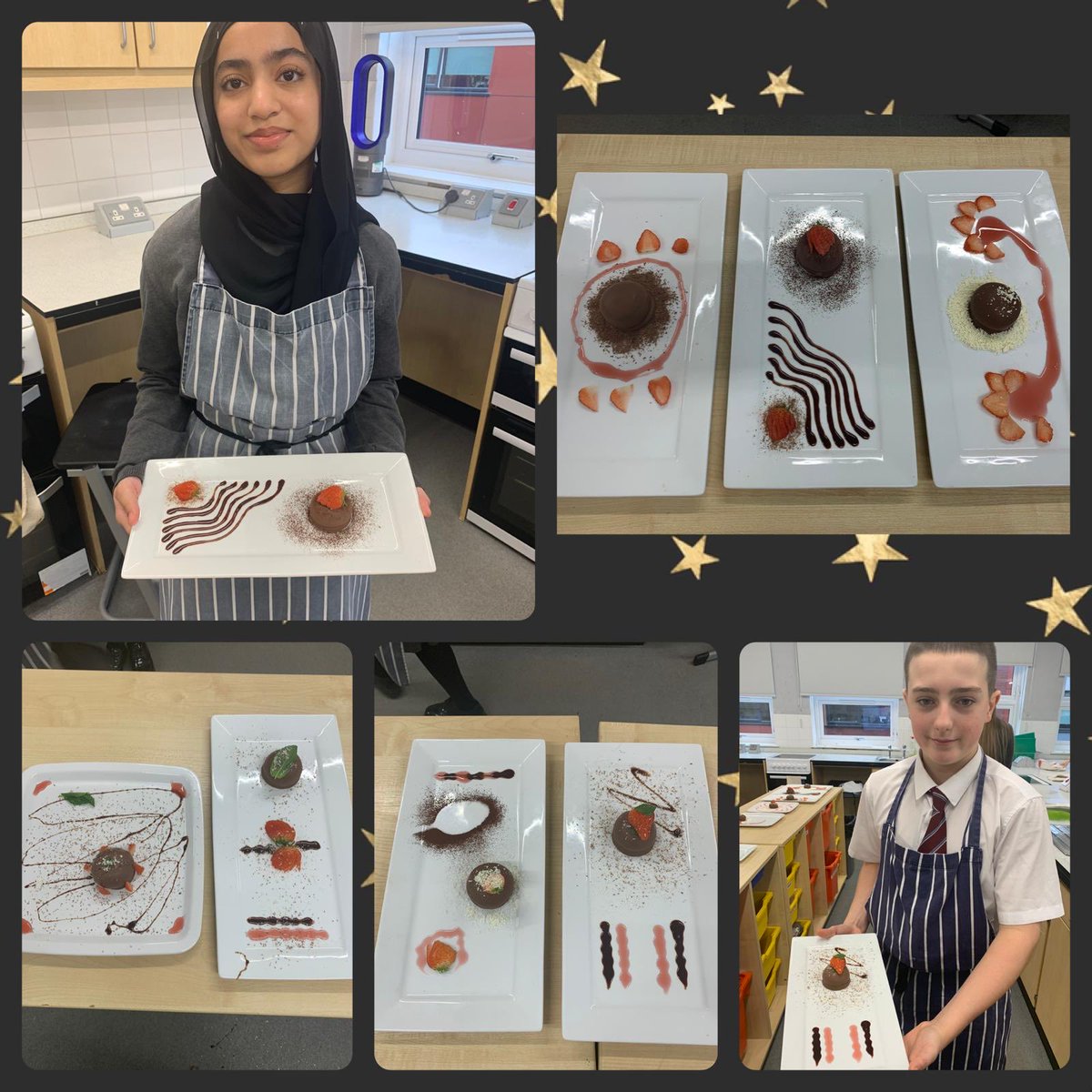 National 5 Practical Cookery pupils showcasing their decoration techniques learned in class this week. Amazing effort 🤩 ⁦<a href="/stninianshigh/">Saint Ninian's</a>⁩