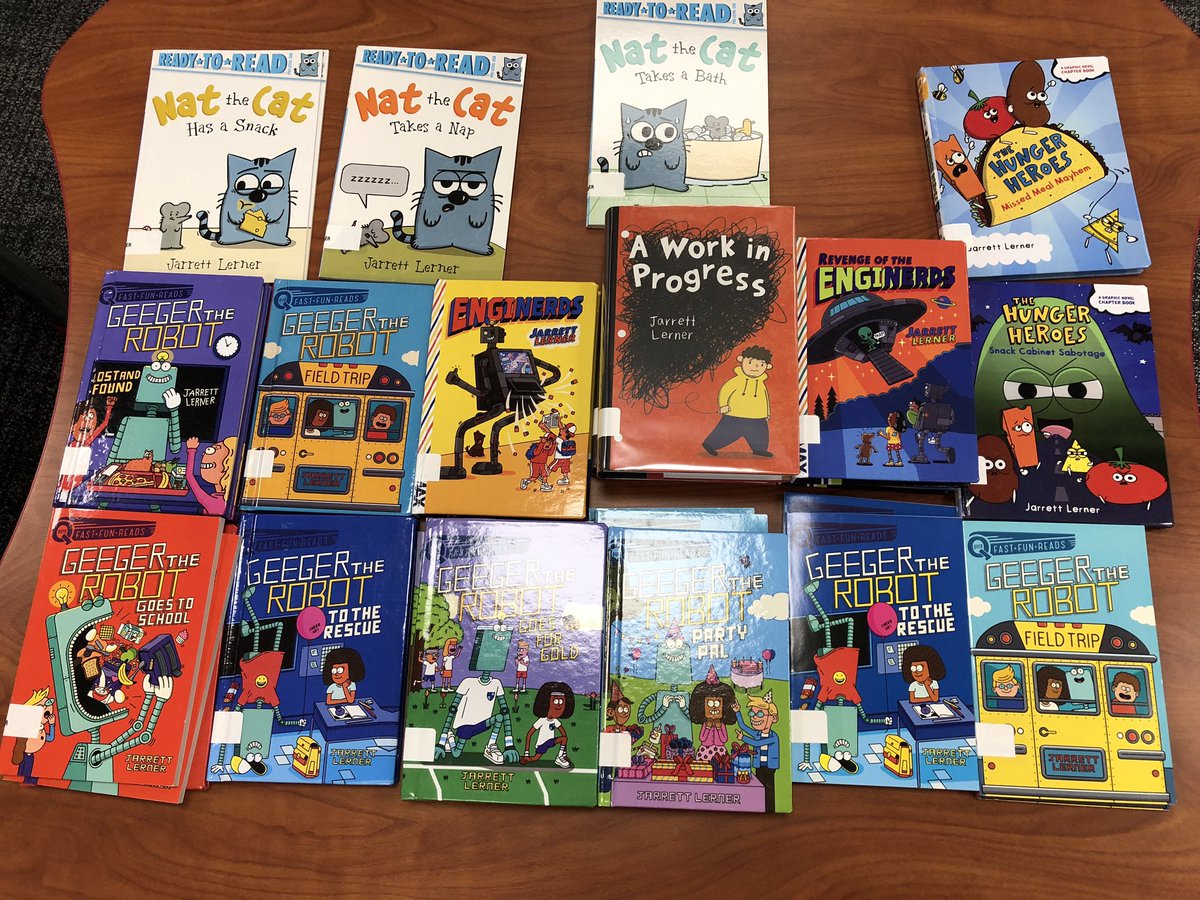 Bush Library (@bush_library) on Twitter photo I can’t wait to see our students’ reaction when they find the new books by Jarrett Lerner in the library, ready for checkout. <a href="/ajbushelem/">Bush Elementary</a> <a href="/Jarrett_Lerner/">Jarrett Lerner</a> <a href="/Alief_Libraries/">AliefLibraries</a> #BobcatBusiness I can’t wait to see our students’ reaction when they find the new books by Jarrett Lerner in the library, ready for checkout. <a href="/ajbushelem/">Bush Elementary</a> <a href="/Jarrett_Lerner/">Jarrett Lerner</a> <a href="/Alief_Libraries/">AliefLibraries</a> #BobcatBusiness