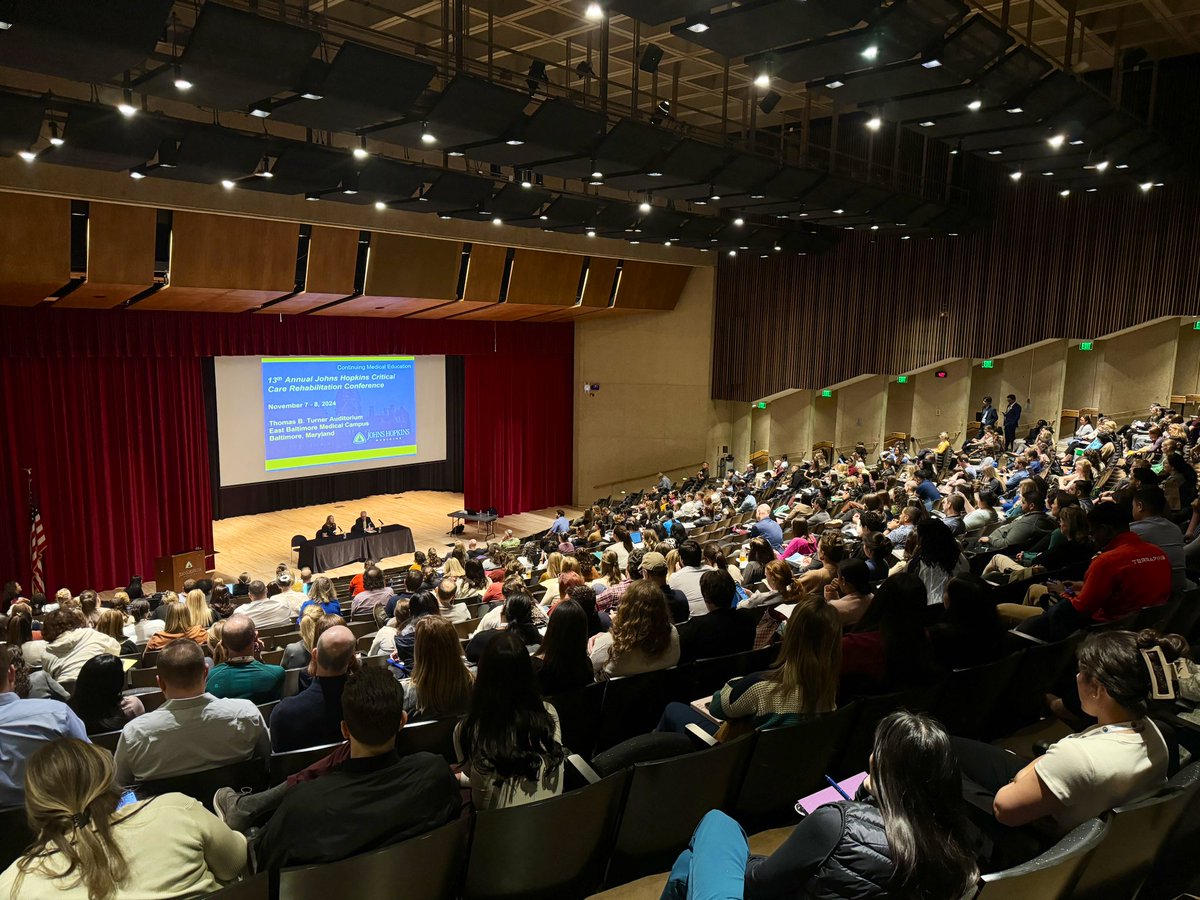 Prashant Yadav (@prashantydv_26) on Twitter photo Full house at Hopkins Turner Auditorium! Thanks for making it lively and interactive.
Interdisciplinary collaboration is key to facilitate early mobility and rehab in ICUs. Our mission ? To globalize the approach.
<a href="/DrDaleNeedham/">Dale Needham, MD, PhD</a> 
<a href="/icurehab/">Hopkins ICU Rehab</a> 
<a href="/RehabHopkins/">Johns Hopkins PM&R</a> 
<a href="/HopkinsPCCM/">Hopkins Pulmonary and Critical Care Medicine</a> 
#ICURehab Full house at Hopkins Turner Auditorium! Thanks for making it lively and interactive.
Interdisciplinary collaboration is key to facilitate early mobility and rehab in ICUs. Our mission ? To globalize the approach.
<a href="/DrDaleNeedham/">Dale Needham, MD, PhD</a> 
<a href="/icurehab/">Hopkins ICU Rehab</a> 
<a href="/RehabHopkins/">Johns Hopkins PM&R</a> 
<a href="/HopkinsPCCM/">Hopkins Pulmonary and Critical Care Medicine</a> 
#ICURehab
