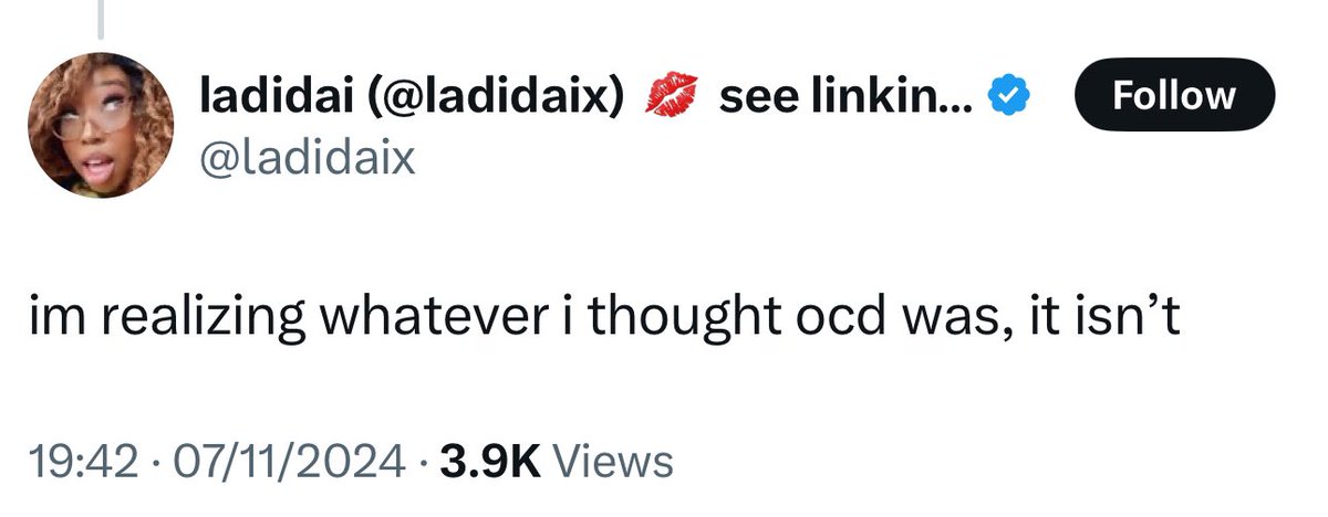 Is OCD finally breaking through to the non-obsessives?? Are they starting to get it??