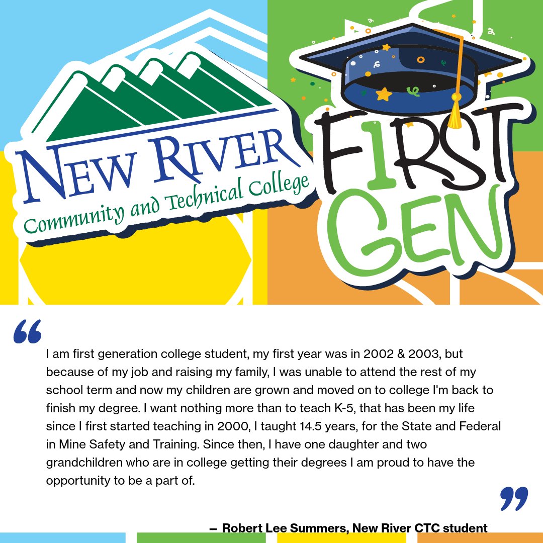 newriverctc's tweet image. Celebrating our #FirstGen students who are paving their own paths and creating brighter futures! 🌟👏 We are so glad to be a part of your journey!  #iamFirstGen