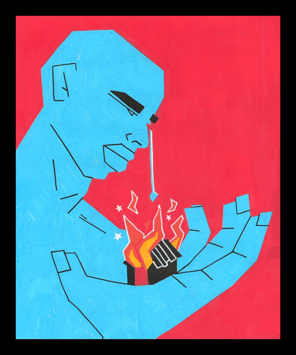 My House Is Aflame. I Did Not Start The Fire.

Acrylic marker on paper, Nov. 2024