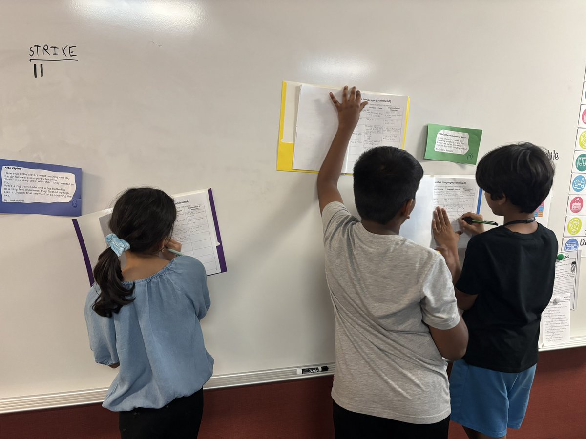 Loved seeing my kids identify and analyze figurative language in poems during our gallery walk! <a href="/ASE_Dalmatians/">Sullivan Elementary</a>