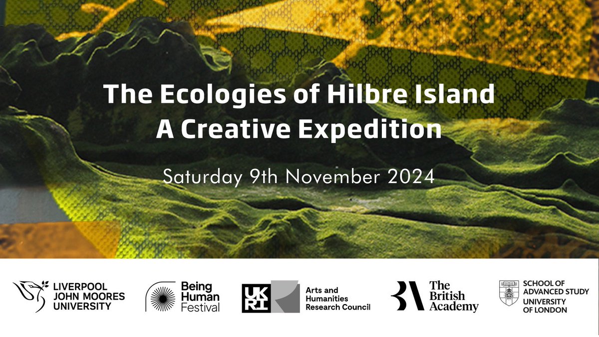 MA Art in Science (@artinsciencema) on Twitter photo We’re excited to be running an event as part of this year’s <a href="/BeingHumanFest/">Being Human Festival</a>. On 9th Nov we will be embarking on a creative expedition to Hilbre Island, our Galapagos in the Northwest of the UK.
Find out more via the links in our bio. #BeingHuman2024 We’re excited to be running an event as part of this year’s <a href="/BeingHumanFest/">Being Human Festival</a>. On 9th Nov we will be embarking on a creative expedition to Hilbre Island, our Galapagos in the Northwest of the UK.
Find out more via the links in our bio. #BeingHuman2024