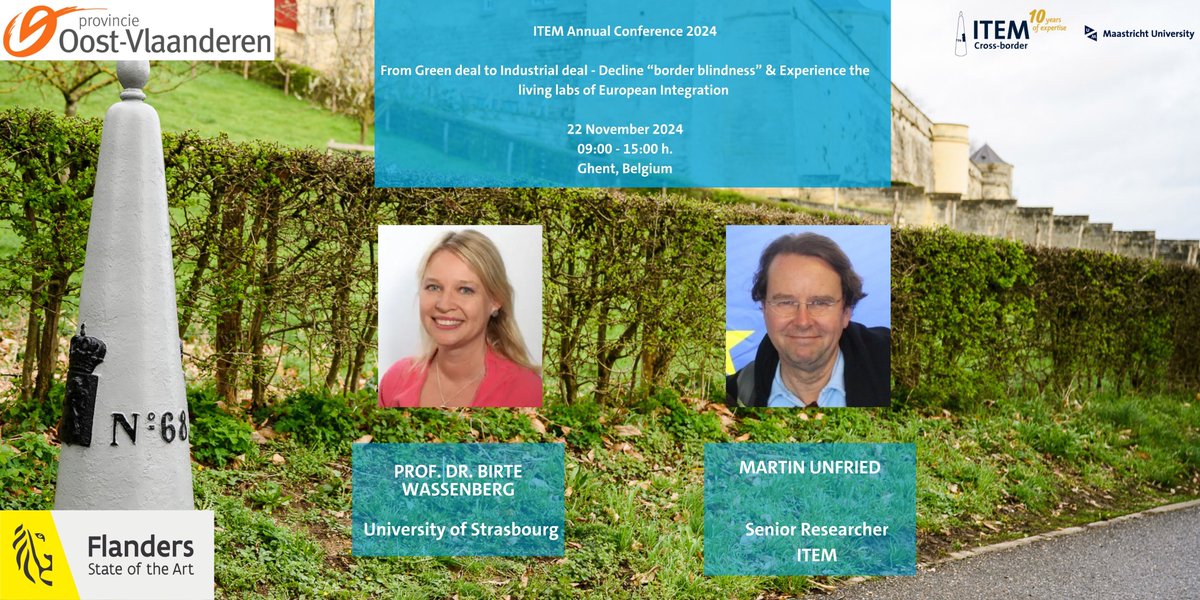 We're thrilled to introduce our esteemed panelists for the upcoming ITEM Annual Conference 2024, discussing "European integration and cohesion policy for border regions" 🌍 🚨Register before 14-11-2024 via bit.ly/4dEdCtJ <a href="/WassenbergB/">Birte Wassenberg</a>