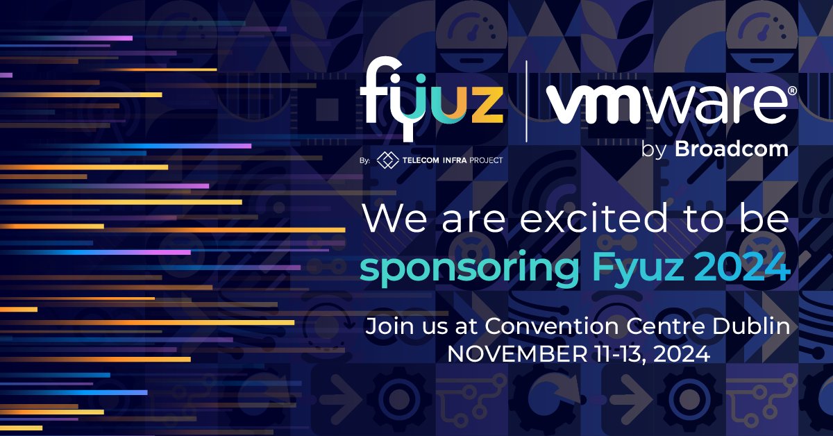 VMware Telco Cloud (@vmwtelcocloud) on Twitter photo Excited to be a sponsor at #Fyuz24 by <a href="/TelecomInfraP/">TelecomInfraProject</a>! Looking forward to connecting with industry leaders, discussing a great agenda, & showcasing our latest innovations in open & disaggregated infrastructure! 🚀 #telecom #networking brcm.tech/3XSPaQN Excited to be a sponsor at #Fyuz24 by <a href="/TelecomInfraP/">TelecomInfraProject</a>! Looking forward to connecting with industry leaders, discussing a great agenda, & showcasing our latest innovations in open & disaggregated infrastructure! 🚀 #telecom #networking brcm.tech/3XSPaQN