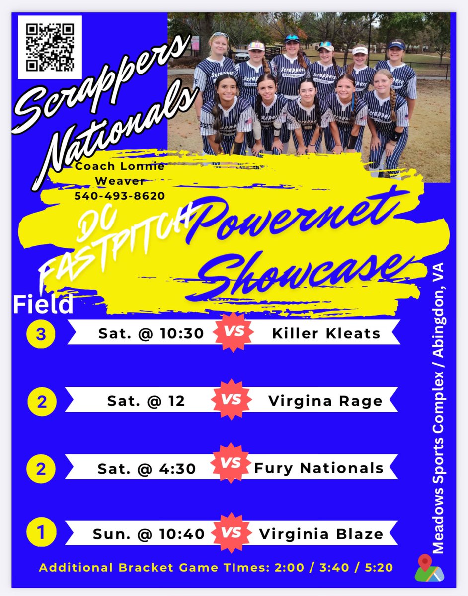 Heading to Abingdon tomorrow for a camp and then playing this weekend! Come see us in action in you are near!
<a href="/Kazdynn/">Kazdyn Waldron</a> <a href="/CameronKFagan/">Cameron Fagan</a> <a href="/RadfordSoftball/">Radford Softball</a> <a href="/BillWag85041744/">Bill Wagner</a> <a href="/rwwagner/">Bill Wagner</a> <a href="/CarolOberhelman/">Coach Oberhelman</a> <a href="/RandolphSB/">Randolph College Softball</a> <a href="/BURamsSoftball/">Bluefield University Softball</a>