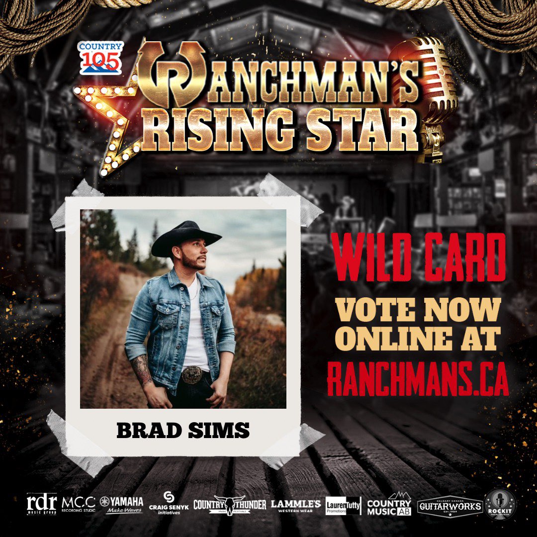 BradSims_Music's tweet photo. IT’S TIME!
Voting has opened for Ranchmans Rising Star, click the link to vote, share with your friends and help me make it to finals 🫶🏼 LETS GO!! ✔️
https://t.co/oN9ILD635e
#votebradsims #ranchmansrisingstar #ranchmans #CountryMusicAlberta #sponsors #YYC #finals #country105 https://t.co/Q4cLtNvKsh