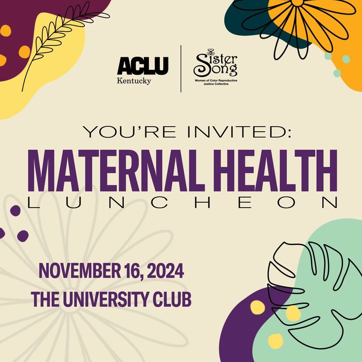 ACLUofKY's tweet image. Join the ACLU of Kentucky and SisterSong for the 3rd Annual Maternal Health Luncheon. This event will feature Robin G and a screening of the short film ILYBNLILM (i love you but not like i love me). Registration is free, but required.
bit.ly/4e7DeiT