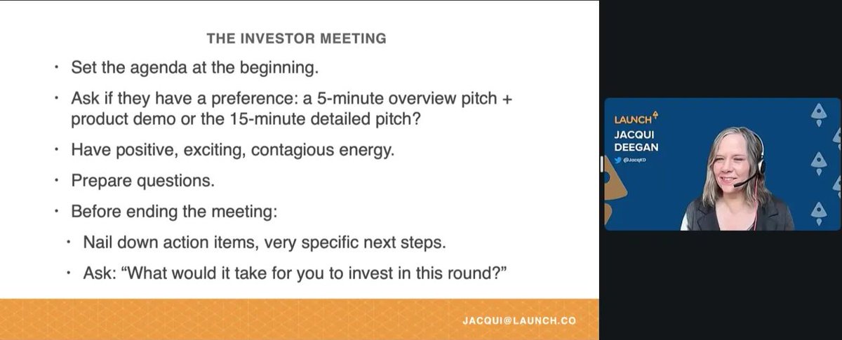 LAUNCH Accelerator session this week on fundraising + finding Product-Market Fit 📈

Here’s what we learned 🧵