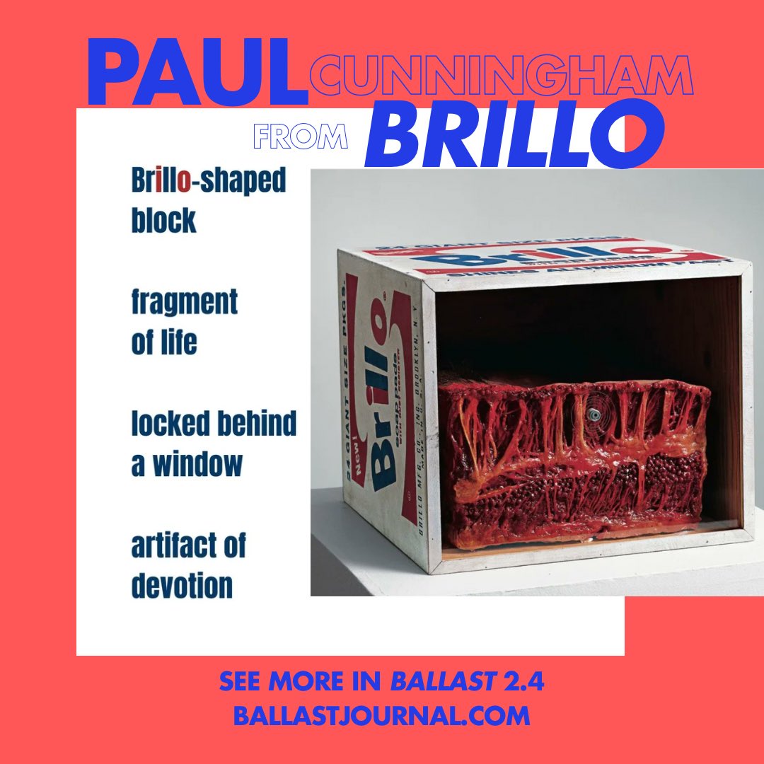 ballast (@ballastjournal) on Twitter photo Contributor feature! 🍖🥩🍖🥩
Paul Cunningham (<a href="/p_cunning/">Paul Cunningham @p-cunning.bsky.social</a>) from “BRILLO”
Read the poem in ballast issue 2.4
ballastjournal.com/paul-cunningham Contributor feature! 🍖🥩🍖🥩
Paul Cunningham (<a href="/p_cunning/">Paul Cunningham @p-cunning.bsky.social</a>) from “BRILLO”
Read the poem in ballast issue 2.4
ballastjournal.com/paul-cunningham