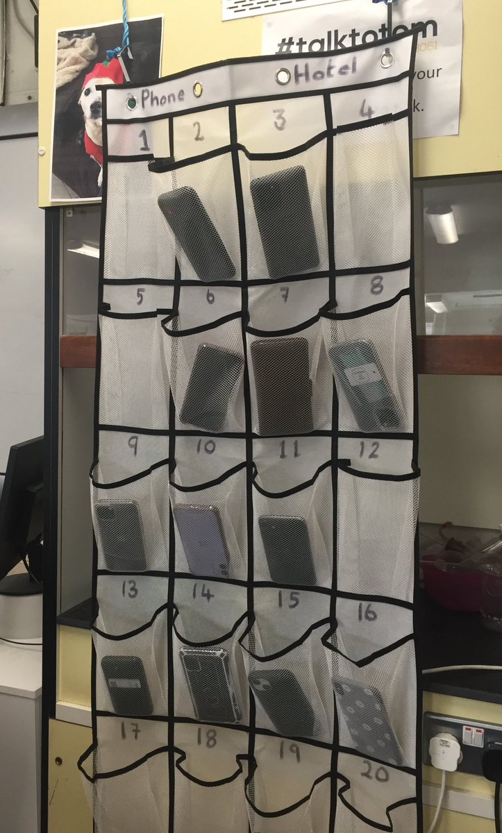 This high tech solution to phones in the classroom came in at €13. Has been in operation for 3 years and I estimate that next year and additional €0 will be needed to maintain the service. There was no lobbying from Argos as part of this installation.