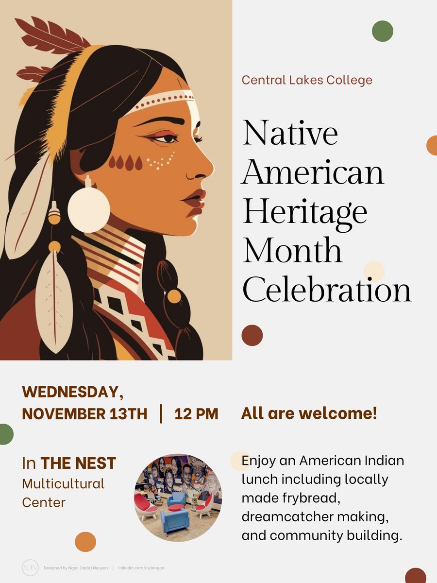 clcmnedu's tweet image. Come enjoy American Indian frybread and dreamcatcher making!

#NativeAmericanHeritageMonth #frybread #dreamcatcher
