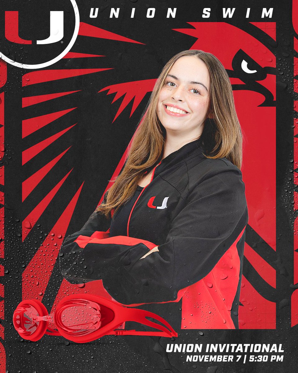 Union_Athletics's tweet photo. It’s meet day! 🏊♂️ Union Swim kicks off the 2024-25 season with the Union Invitational today at 5:30PM! Good luck to our swimmers — let’s make a splash! 🔴⚫️ #UnionSwim #SeasonOpener https://t.co/ZUU9Mtsv5z