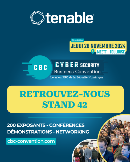 Minaperrot's tweet photo. Les experts @Tenable seront sur le stand 42. Venez échanger sur comment éradiquer les risques cyber qui mettent en péril votre business, découvrir les nouveautés en sécurité Cloud, identités, environnements IT/OT convergents...ou juste dire bonjour. https://t.co/w4RmVvZcMs https://t.co/bflha9kdEz