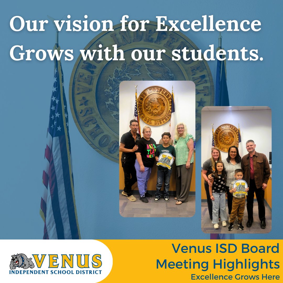 VISD recognized our VPS &amp; VES Student of the Month.  #ExcellenceGrowsHere