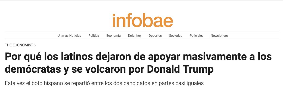 matiasrebak's tweet photo. @infobaeamerica hasta donde se...es Voto con V corta...salvo que estemos diciendo que los hispanos botaron su voto...Lengua a Diciembre el redactor
@infobae @DelCorrector https://t.co/X70hhbDhbI