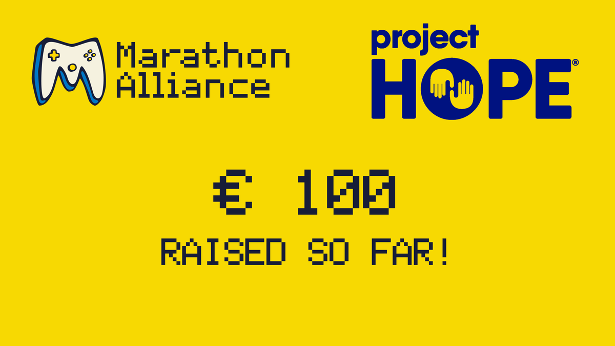📢 We have raised €100 so far in the opening hours of #MarathonAlliance24 for <a href="/projecthopeorg/">Project HOPE</a>! 🥳

This is just the start...👀

Watch now 👉 twitch.tv/nsgmarathon
🇩🇪 Auf Deutsch ansehen 👉 twitch.tv/germench
🇫🇷 Regardez en Français 👉 twitch.tv/nitro_speedrun