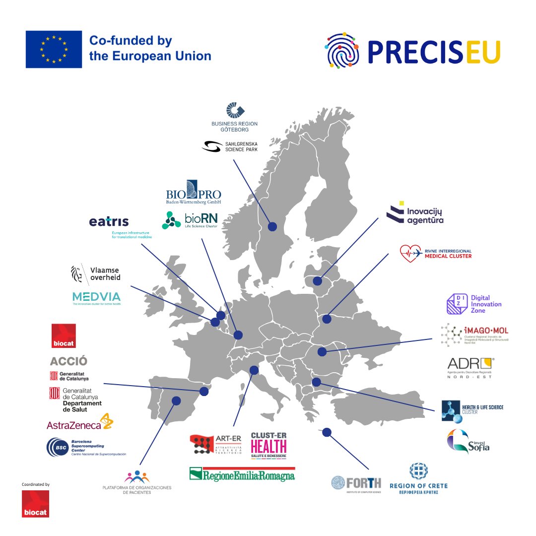biocat_en's tweet photo. ❓ Do you know about the #PRECISEU project coordinated by #Biocat?

🔝 It is the major EU project to promote personalized medicine.

Catalonia is the region with the most participants, including @salutcat, @accio_cat, @BSC_CNS, and @AstraZeneca 👇

https://t.co/oLPTBZW3w0 https://t.co/1fqcWpIbxw