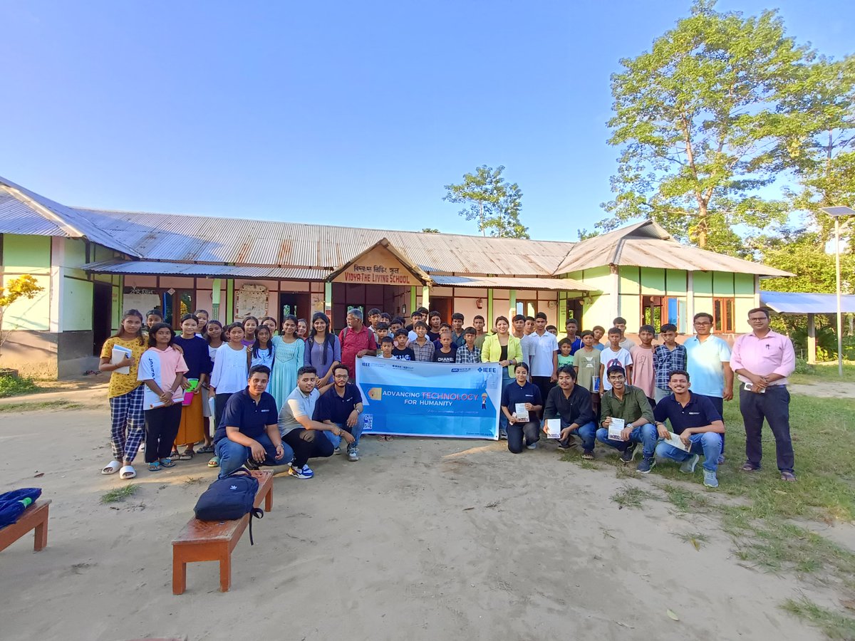 DuMttieee's tweet photo. On October 27th 2024, IEEE MTT-S SBC DIBRUGARH UNIV, IEEE Dibrugarh Univ SB in association with Energy Swaraj Foundation and Prof. Chetan Singh Solanki, launched the 1st phase of Project Vidya Shakti: Solar Energising Rural Education at Vidya: The Living School, Dhemaji. https://t.co/L0MIxvVATU
