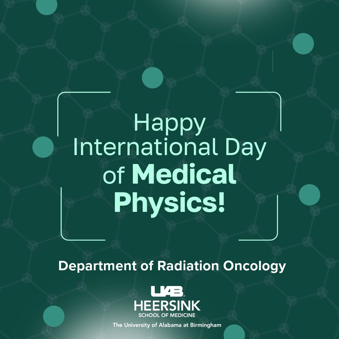 UAB Medical Physics (@uabmedphys) on Twitter photo Happy International Day of Medical Physics to our dedicated UAB MedPhys team!
<a href="/IntDayofMedPhys/">IDMP</a> <a href="/uabmedicine/">UAB Medicine</a> @uabmedphys <a href="/UABradonc/">UAB Radiation Oncology</a> Happy International Day of Medical Physics to our dedicated UAB MedPhys team!
<a href="/IntDayofMedPhys/">IDMP</a> <a href="/uabmedicine/">UAB Medicine</a> @uabmedphys <a href="/UABradonc/">UAB Radiation Oncology</a>