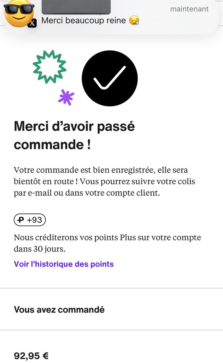 Queenelenabis's tweet photo. Je l’ai littéralement appelé 1 min pour valider mon panier à 92€ avec ses codes CB. 

Ma commande financé par sa bourse d’étudiant pendant que sa meuf elle …fait du 50/50 avec lui 😂😂

Je passe avant ta meuf 🔥 https://t.co/EtBeZKcPWL