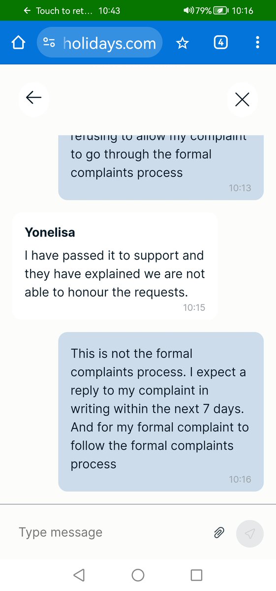 Wastecard's tweet photo. @loveholidays Stay away from @loveholidays!! They will refuse refunds and will not allow your complaints to go through the formal complaints process!! Here is an example of this on their live chat this morning! DM me if this has also happened to you. Repost and share! https://t.co/A4pVAjYnBs