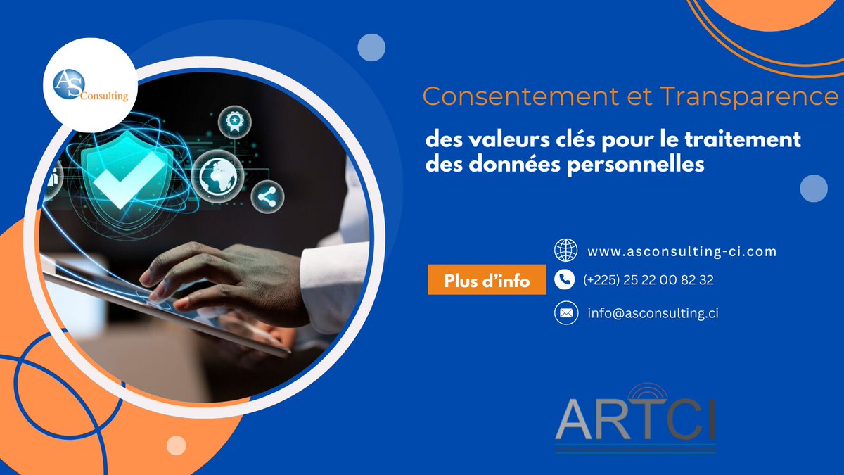 asconsulting225's tweet photo. 🔒 Le consentement éclairé : bien plus qu'une formalité, c'est un socle de confiance entre entreprises et clients. Transparence et respect des données renforcent l’éthique numérique et la fidélité. 🌐 #DonnéesPersonnelles #Confiance #RGPD #ÉthiqueDigitale https://t.co/FqjoyPYVal