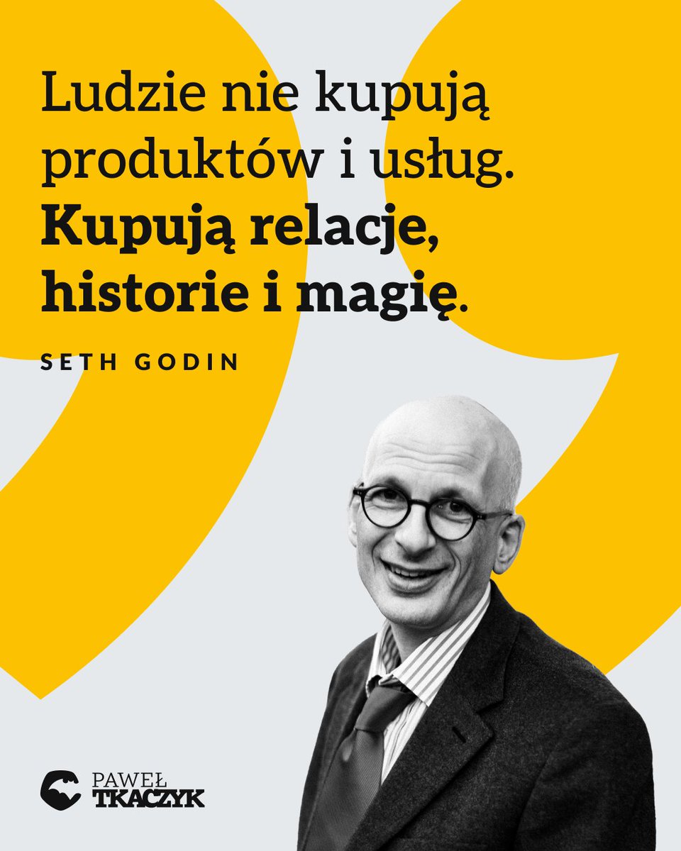 Dlaczego uważam zdanie Setha Godina za tak ważne? Bo w świecie pełnym ofert to właśnie emocje i opowieści nas wyróżniają. Produkt to dopiero początek – kluczem jest historia, autentyczność i to, co stoi za całą marką.

A jaką historię opowiada Twoja marka?

#cytat #sethgodin