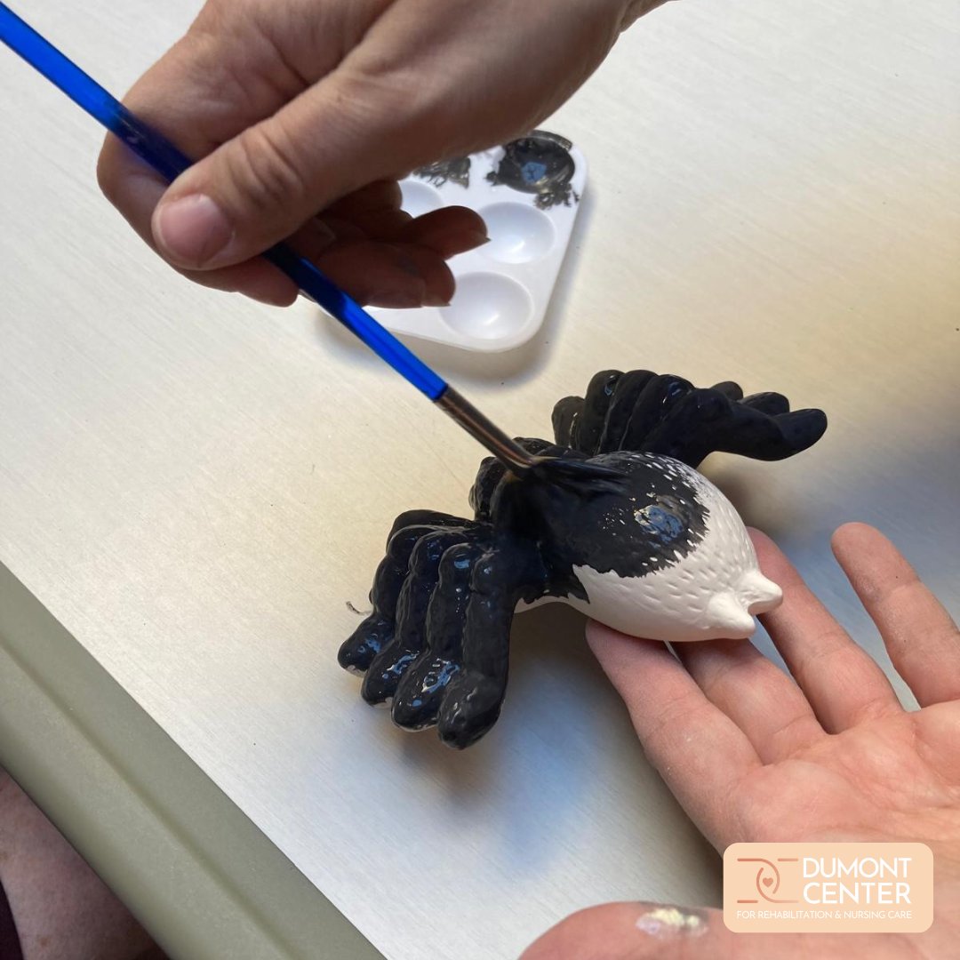 DumontCenter's tweet image. Our latest ceramics session was a spooky success with a fun Halloween theme! 🎃 Residents got creative with their designs, bringing a touch of festive flair to their masterpieces. 👻🖌️ #HalloweenFun #CreativeResidents #CeramicsClass #FestiveArts #ResidentJoy