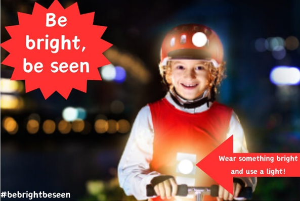 Active_Bristol's tweet image. Don&apos;t forget to Be Bright Be Seen! #bebrightbeseen wear bright, reflective clothing and use a light at night. 🔦🎽Remember to wear something bright and use a light! Keep travelling actively!