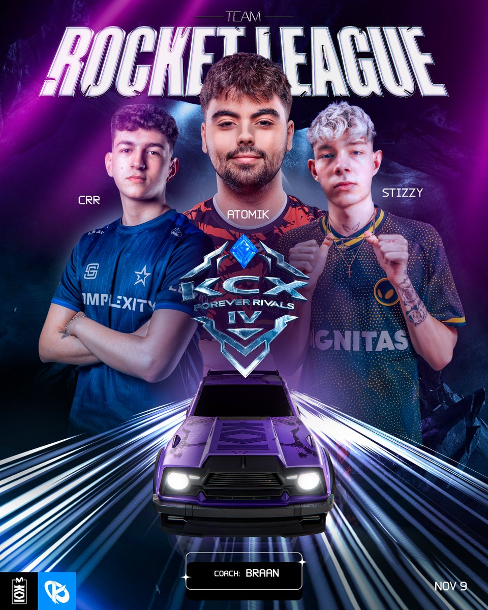 Necesitábamos tener un equipo a la altura de la ocasión.

Este es nuestro nuevo roster de Rocket League para este sábado en París:

🏎 @LTK_AtomiK
🏎 <a href="/rl_crr/">crr 🐉</a>
🏎 <a href="/StizzyRl/">DIG stizzy</a>

👔 <a href="/BraanRL/">Braan</a>

#SomosMovistarKOI